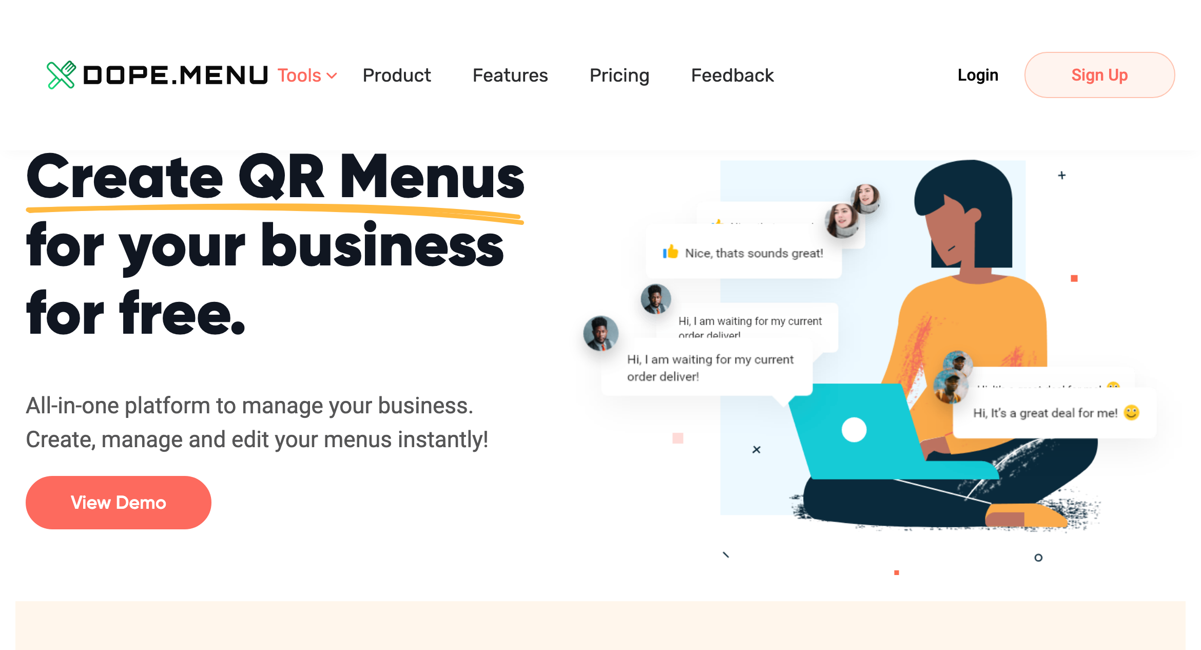 Dope.Menu Homepage